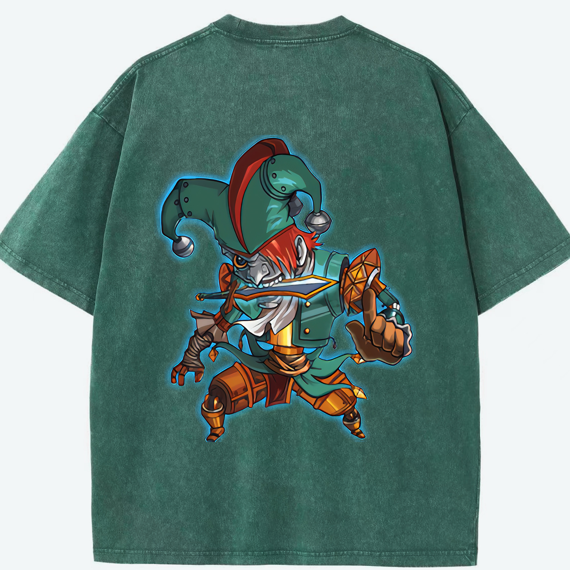 リーグ・オブ・レジェンド League of Legends LOL 綿100% ヴィンテージ風 半袖Tシャツ（背面プリント）